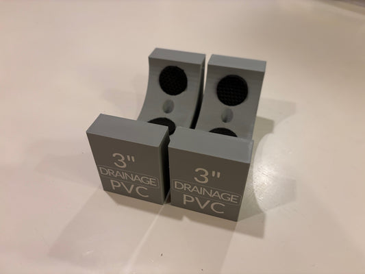 Pipe Jig for 3, 4, or 6 Inch PVC DRAINAGE Pipes (Pair)