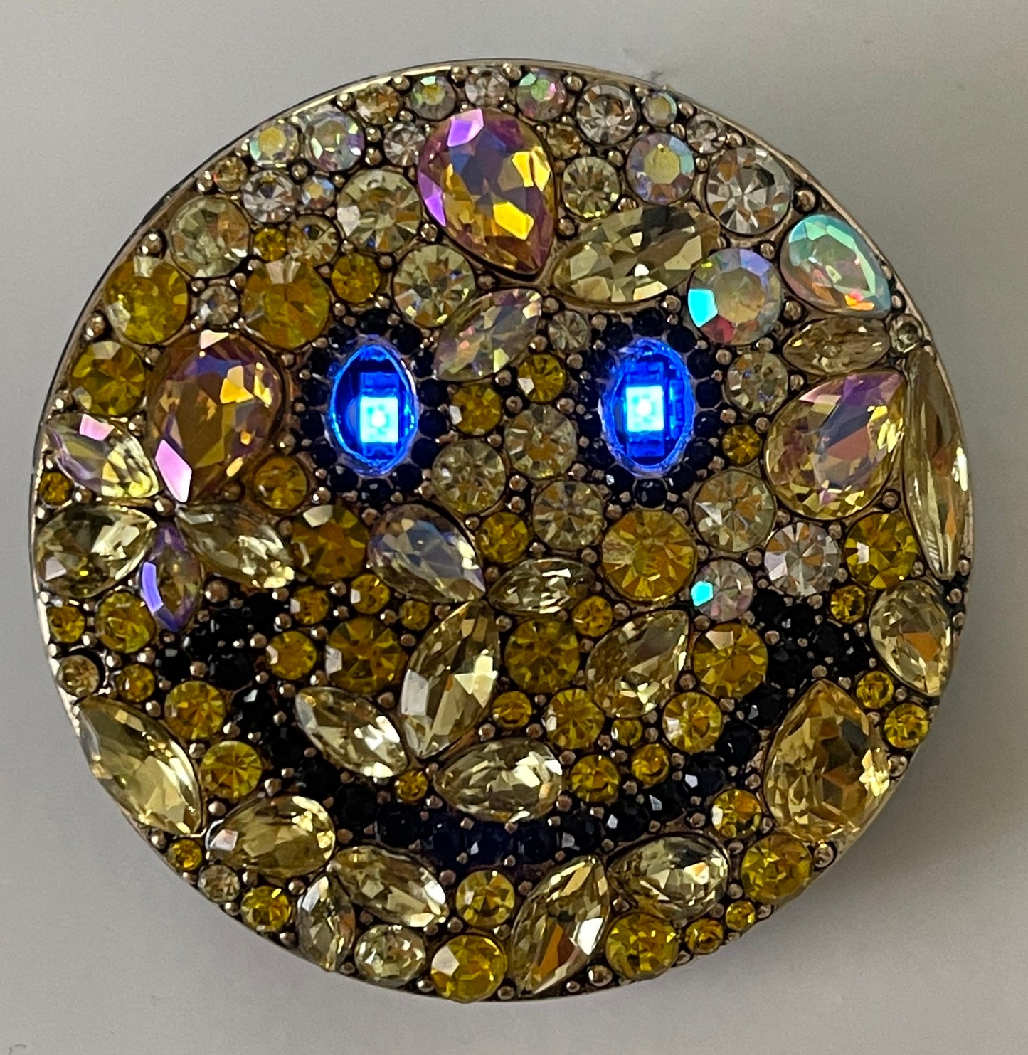 Smiling Pin with LED Eyes (DEF CON)